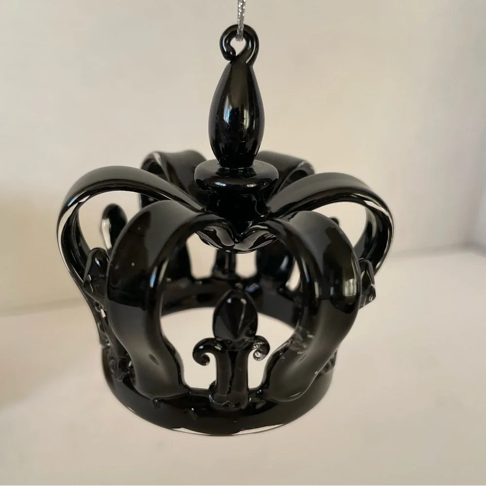 West Elm Gray Crown Christmas Ornament